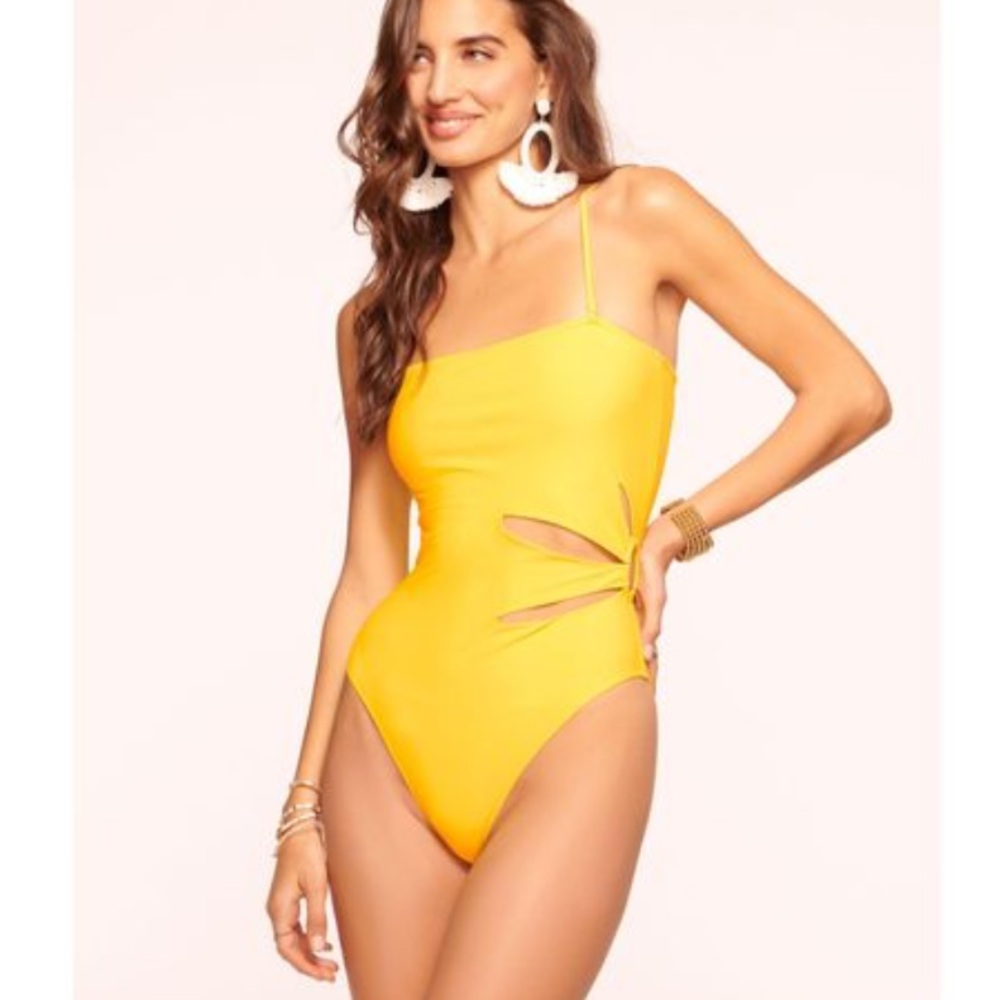 Ramy Brook Yellow Cutout Swimsuit